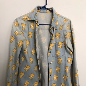 Bart Simpson vintage jean button-up